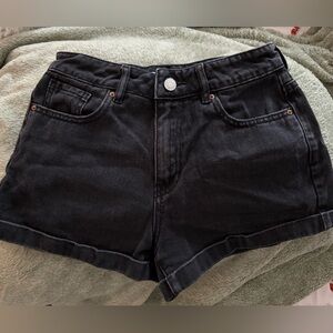 PacSun Black Denim Mom Shorts